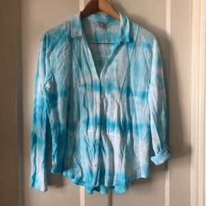 Lucky Brand Tye Dye Button-Up Size L